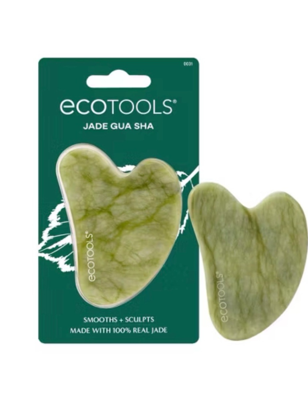 ecotools Jade Gua Sha -‎ Light Green Facial Sculpting Stone